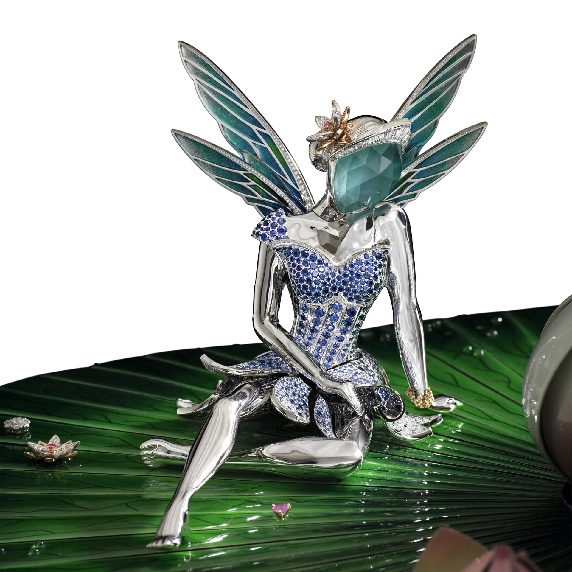 <p>Poesie und Zeitanzeige: Auf dem Automaten Fée Ondine von Van Cleef & Arpels erwacht eine Fee mit anmutigen Bewegungen zum Leben.</p>