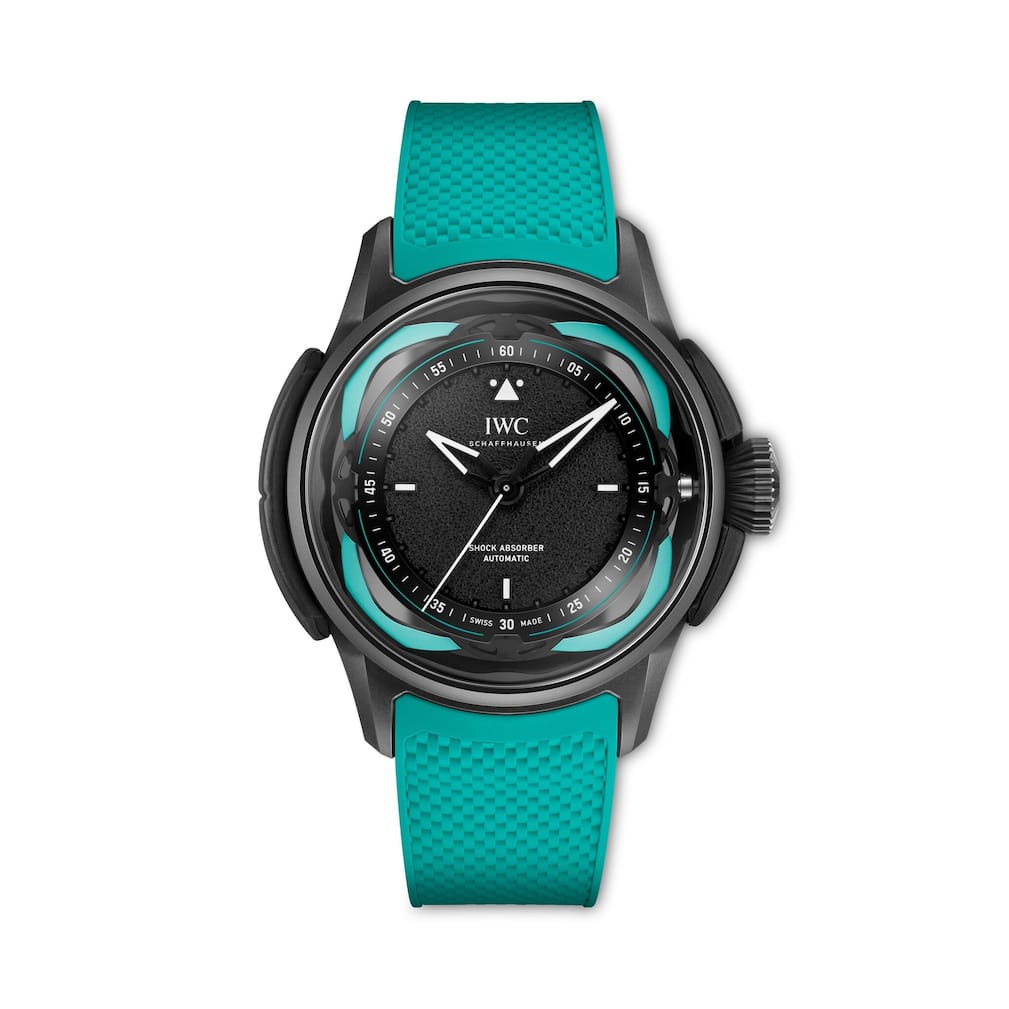 Toto Wolff Wearing the Big Pilotâs Watch Shock Absorber XPL Toto Wolff x Mercedes-AMG PETRONAS Formula One⢠Team (Ref. IW356201)