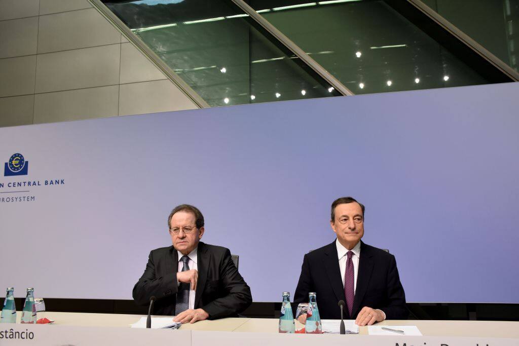 Vitor Constancio und Mario Draghi