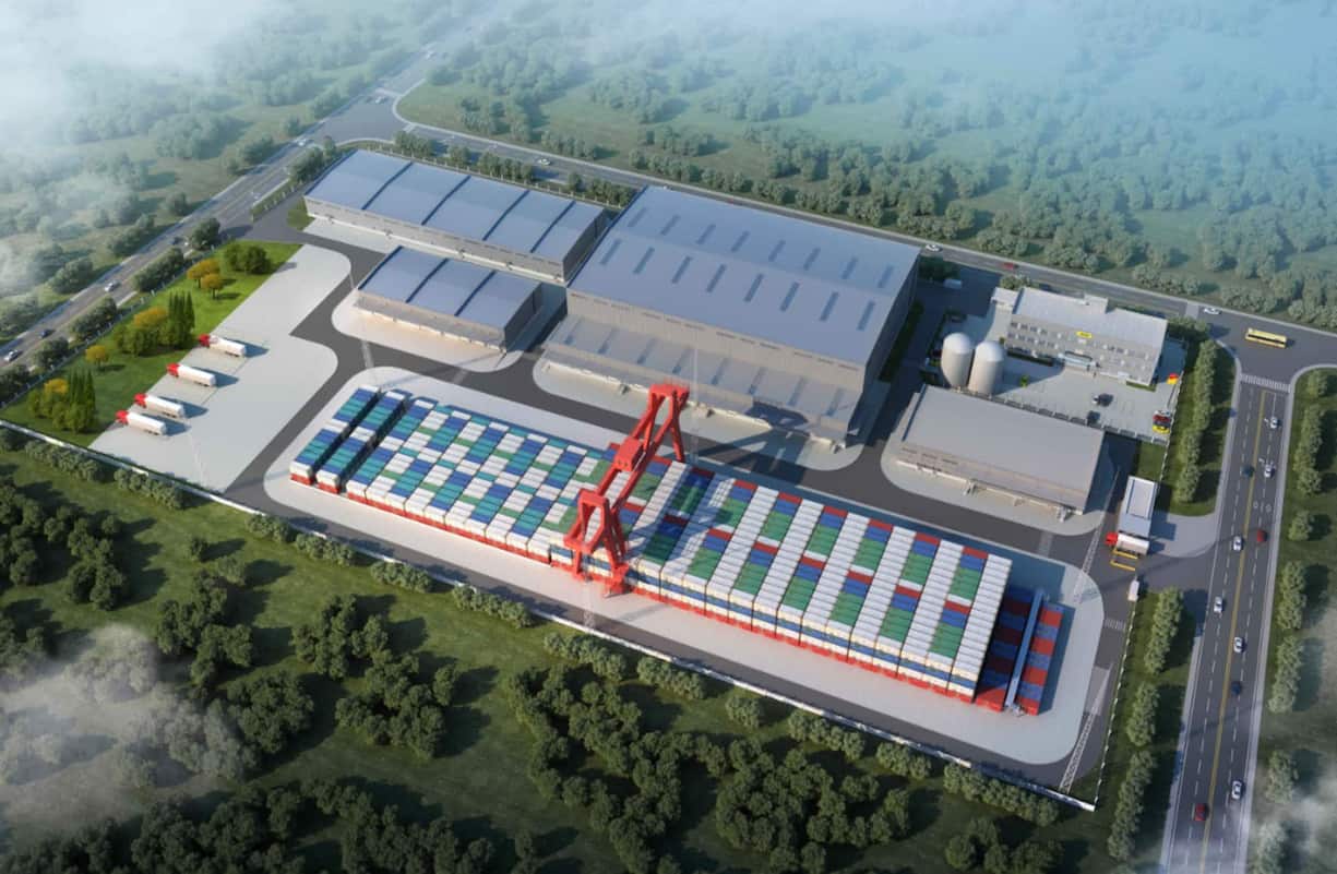 Luftaufnahme der Roboterfabrik von Breitschi