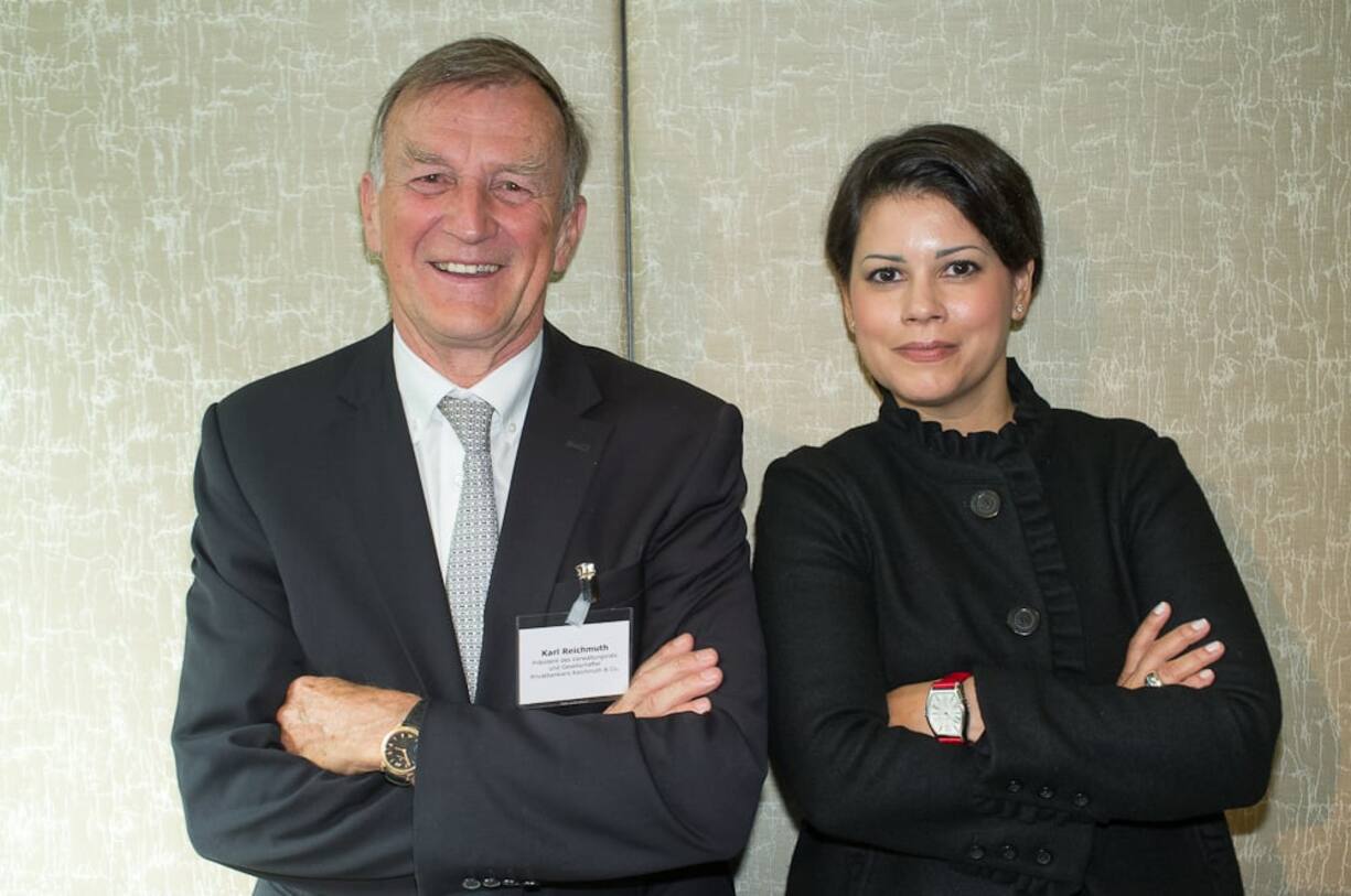 Karl Reichmuth, VR-Präsident und Gesellschafter Privatbankiers Reichmuth & Co.; Sita Mazumder, Wirtschaftsprofessorin IFZ, Unternehmerin Purple Consult GmbH