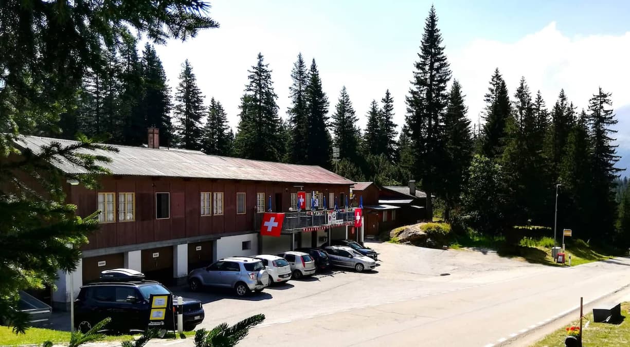 Das Restaurant Capanna Genziana.