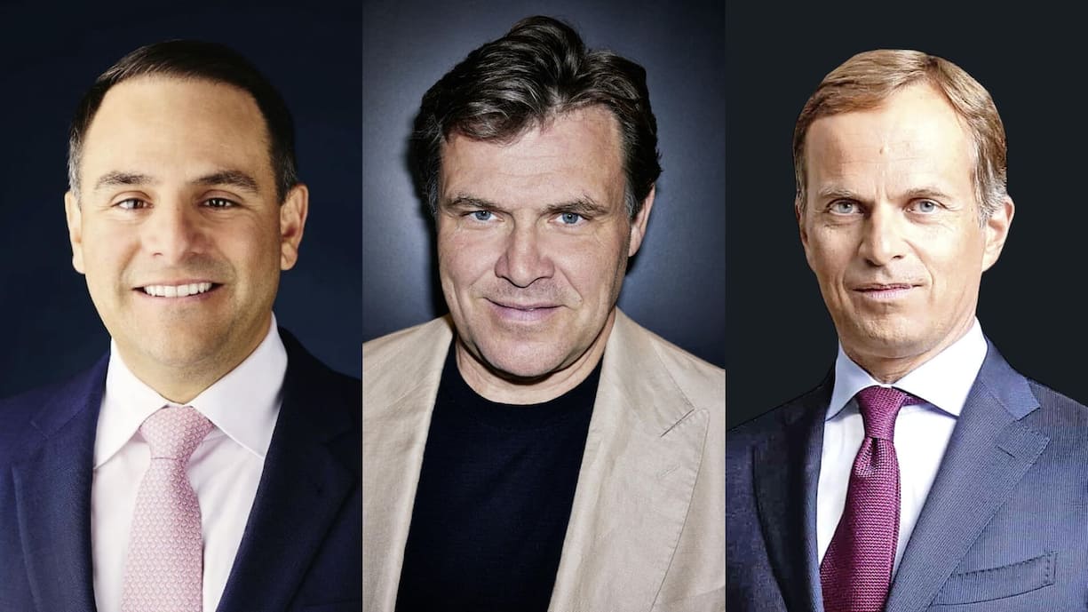 Carlos Trujillo, Alfred Gantner, Jean-Frédéric Dufour (v.l.).