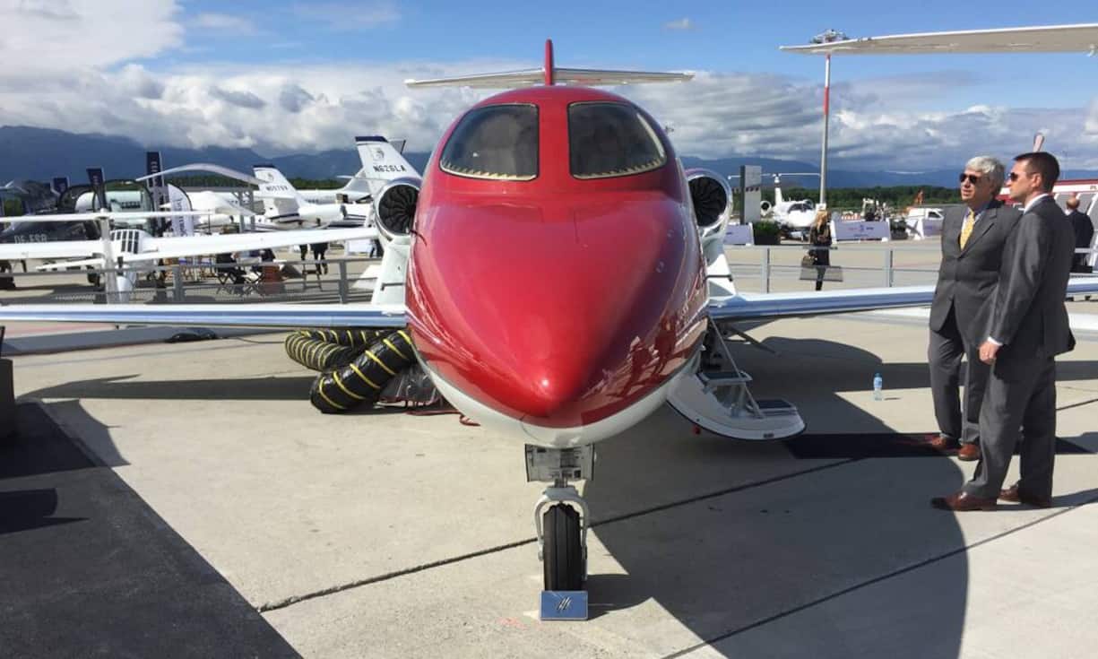 Einen Erfolg kann auch Honda vermelden. Der kleine Hondajet erhielt an der Ebace die offizielle Zertifizierung.