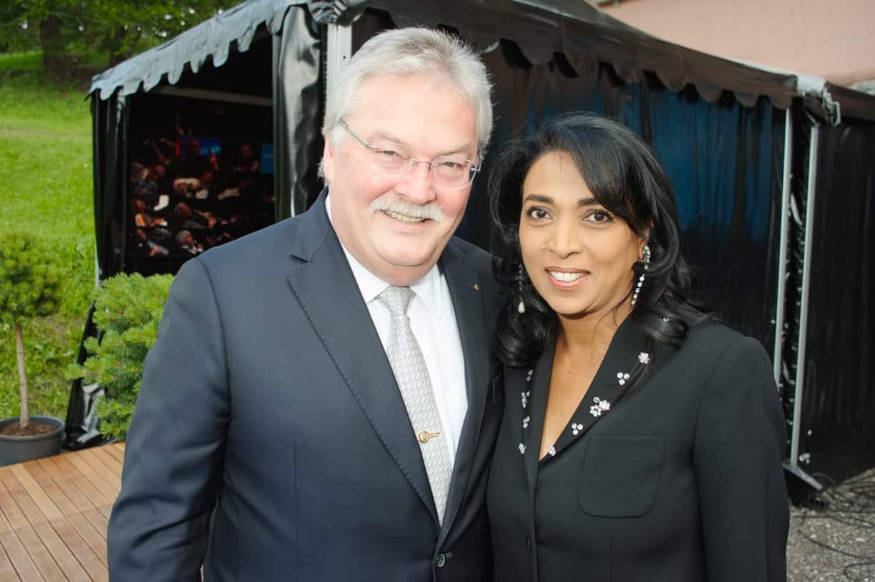 Hans Wiedemann, Managing Director, Badrutt's Palace Hotel; Martha Wiedemann.