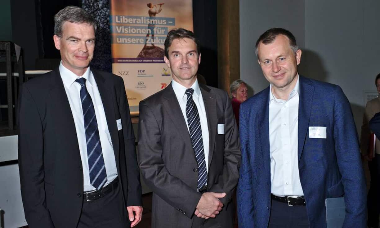 Jan Atteslander, Leiter Aussenwirtschaft, economiesuisse;
Beat Walti, Präsident FDP. Die LIberalen Kanton Zürich;
Steve Hottiger, Leiter Group Governmental Affairs, UBS