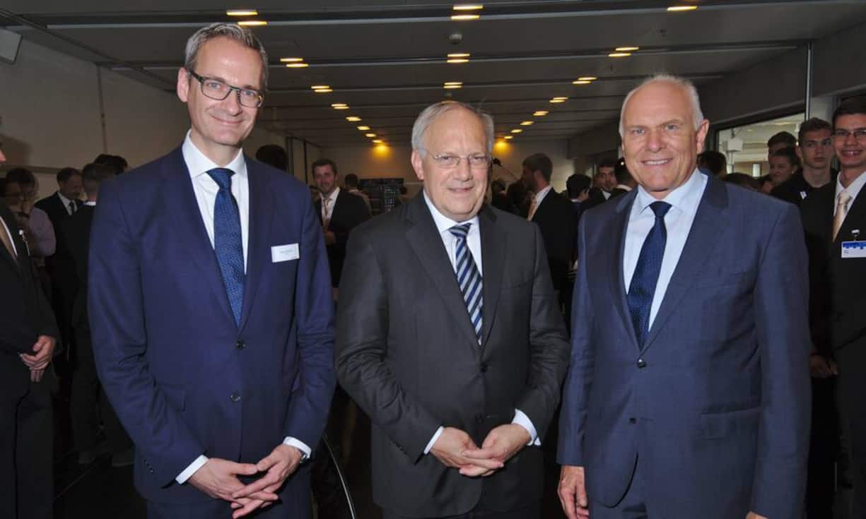 Peter Dietrich, Direktor, Swissmem;
Johann-NIklaus Schneider-Ammann, Bundespräsident;
Hans Hess, Präsident, Swissmem