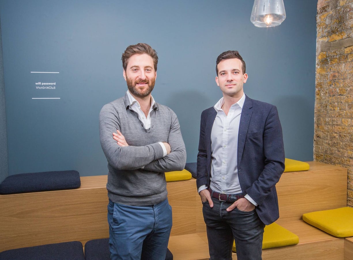 Public co-founders Alexander de Carvalho and Daniel Korski at their offices in Victoria, UK. Public offers tech startups the right combination of insight, networks and capital to help them on their journey to transform public services. © Matt Writtle / Evening Standard / eyevineContact eyevine for more information about using this image:T: +44 (0) 20 8709 8709E: info@eyevine.comhttp://www.eyevine.com (FOTO: DUKAS/EYEVINE) *** Local Caption *** 02106907