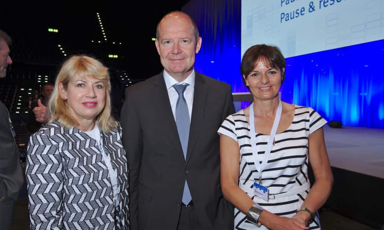 Christiane Leister, Leister AG;
Valentin Vogt, Arbeitgeber-Präsident;
Ruth Metzler-Arnold, Präsidentin Switzerland Global Enterprise