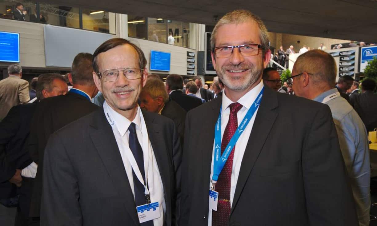 Jean-Fritz Stöckli, VRP, A.&J. Stöckli AG;
Reto Frey, Vorsitzender der Geschäftsleitung, A.&J. Stöckli AG