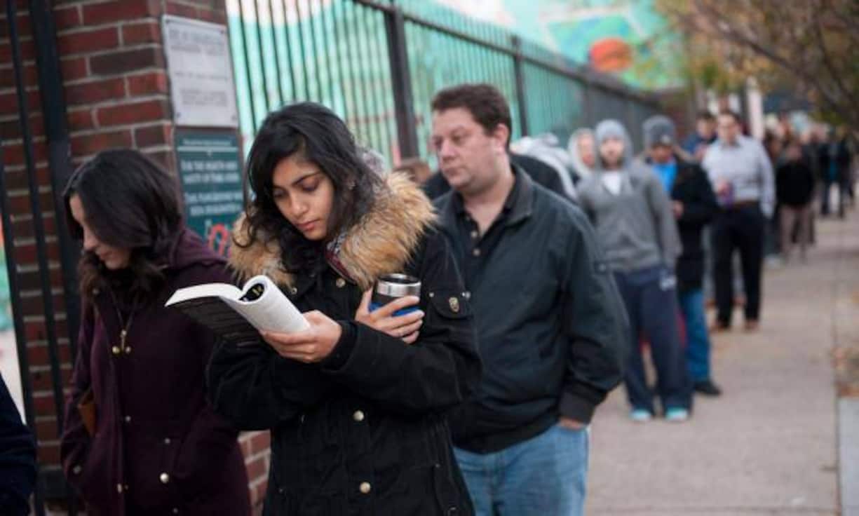 Anstehen zur Stimmabgabe: Wähler in Philadelphia.
