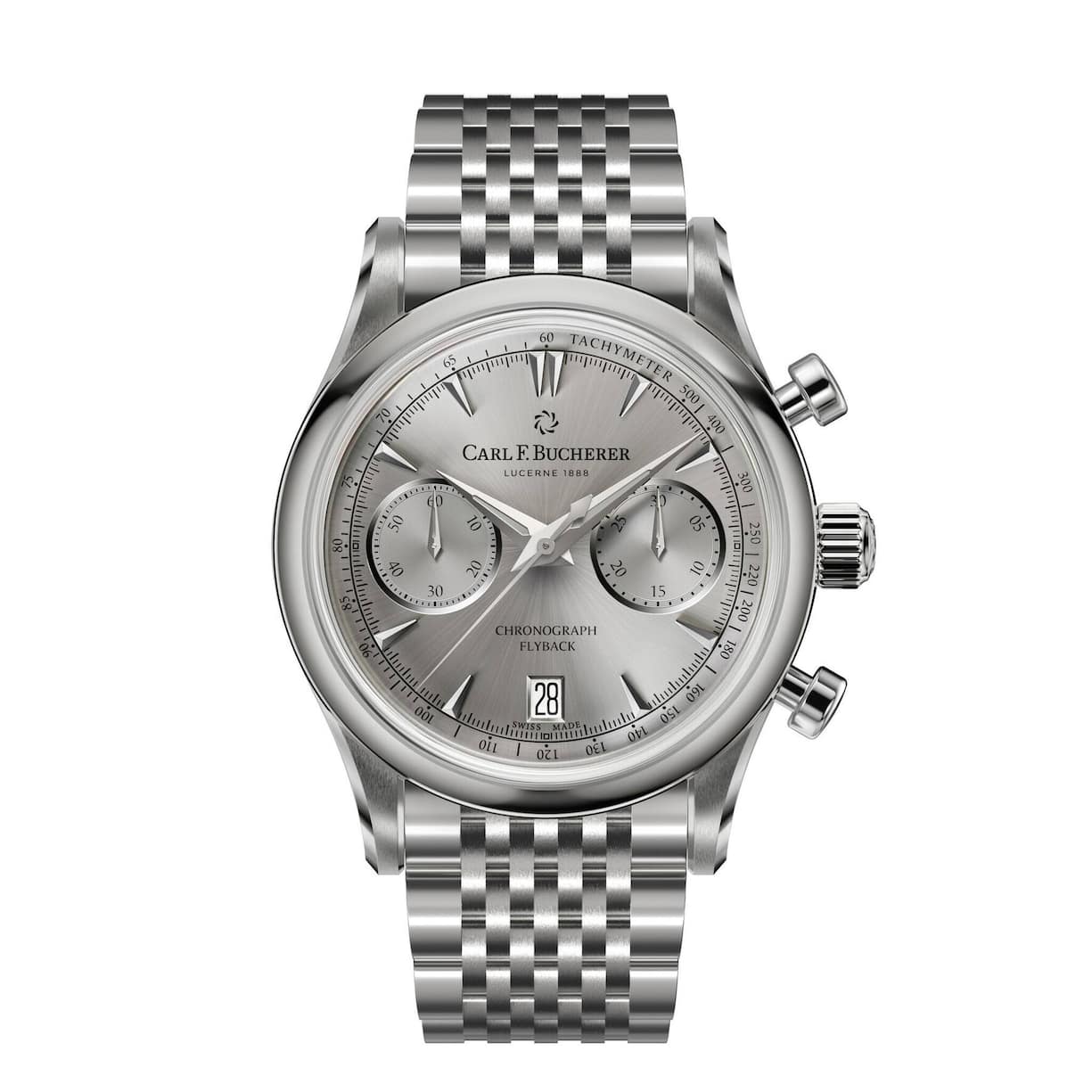 Manero Flyback im 40-mm-Edelstahlgehäuse