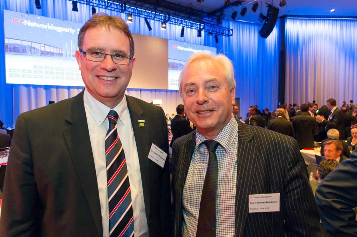 Die beiden Fischer: Urs Fischer, Country Manager Panasonic Schweiz; Urs T. Fischer, VRP mobilezone ag