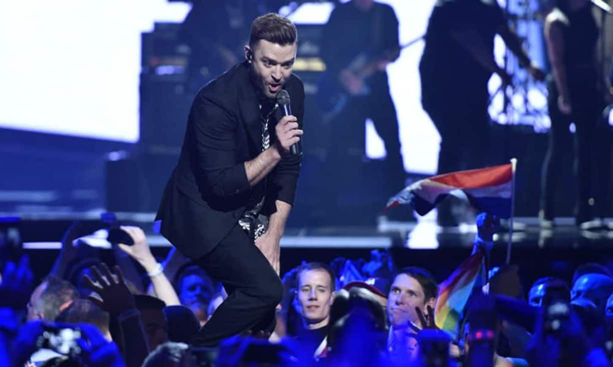 Auch der US-Superstar Justin Timberlake war für einen Gastauftritt nach Stockholm gereist.Bilder: Keystone