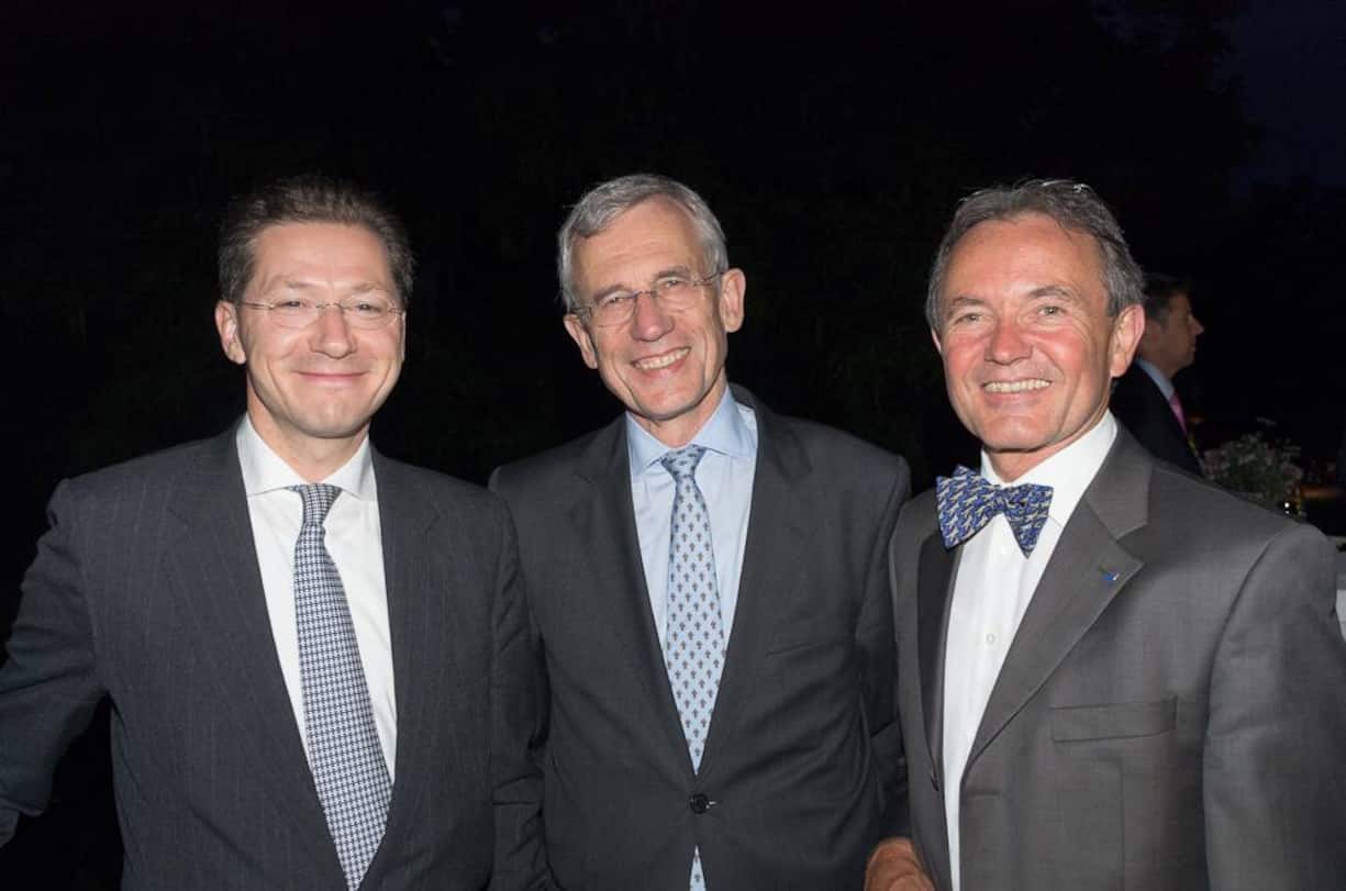 Stefan K. Weis, Executive Director UBS Deutschland AG, Frankfurt a/M; Peter Gottwald, deutscher Botschafter in der Schweiz; Georg Fundel, Geschäftsführer Flughafen Stuttgart GmbH