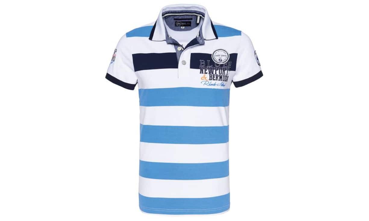 Gestreift: Camp David
Dieses Poloshirt aus Baumwolle mit kurzer Knopfleiste und grossflächiger Stickerei auf der Brust kommt mit kontrastfarbigem Kragen und Ärmelabschlüssen. Erhältlich bei van Graaf Spreitenbach. Preis 99.90 Franken