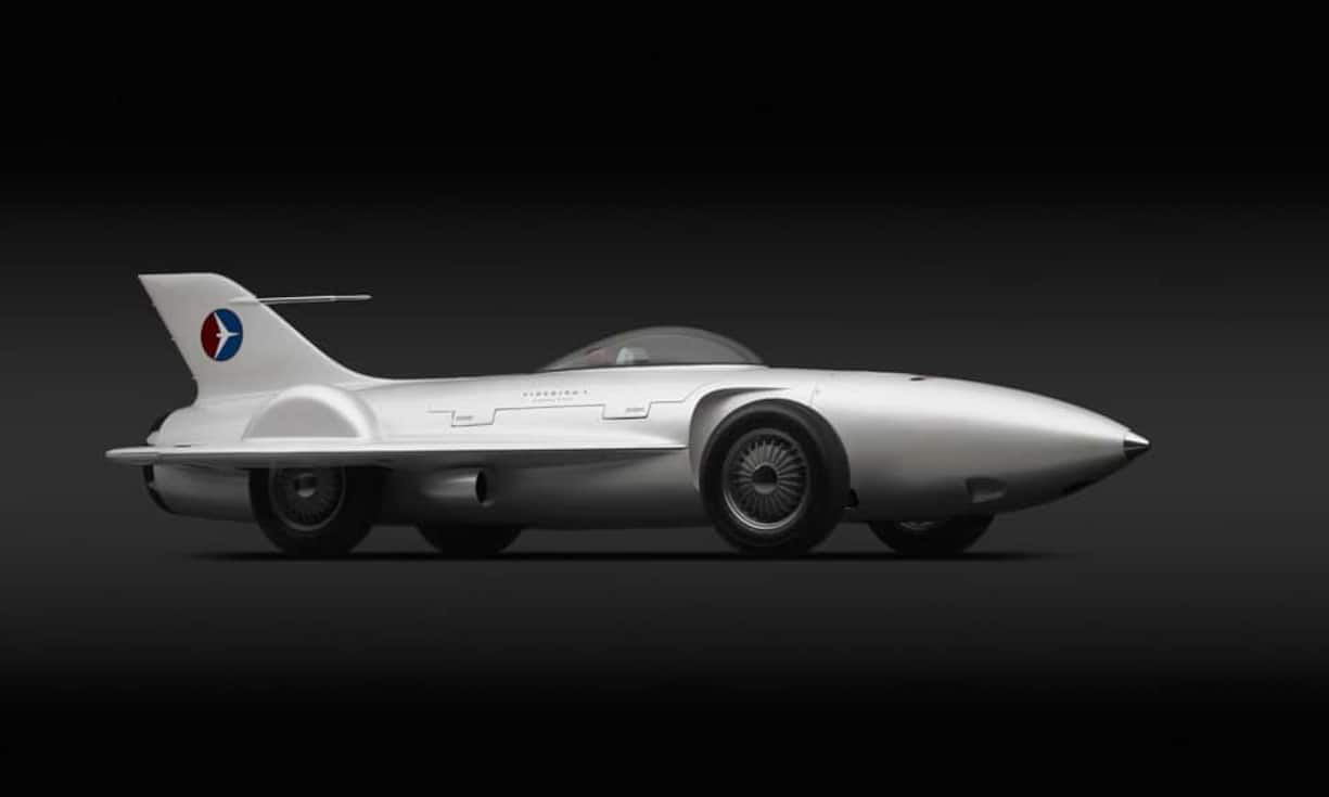 Oder der Firebird I XP-21 mit dem Aussehen einer Rakete auf Rädern von 1953.Museum of High Art/Michael Furman