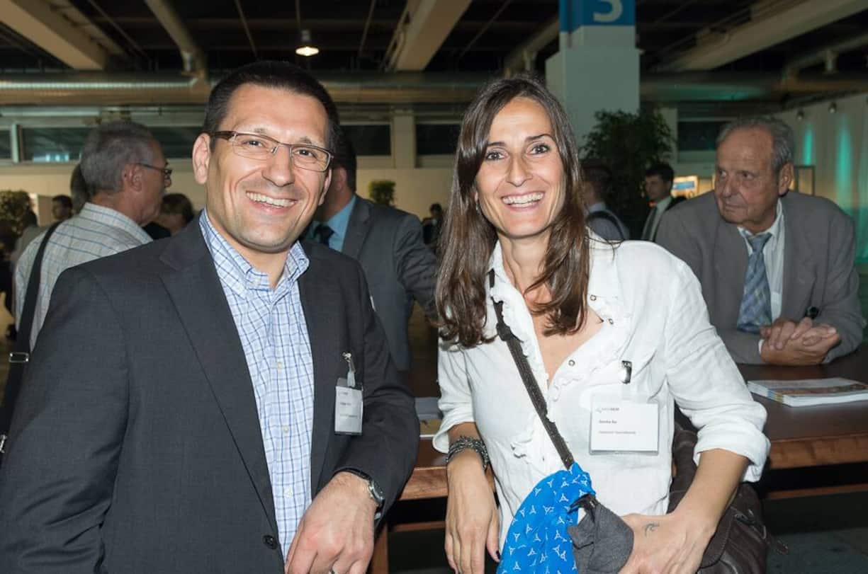 Christian Vetterli, Acutronic Switzerland Ltd.; Sandra Sai, Swissmem