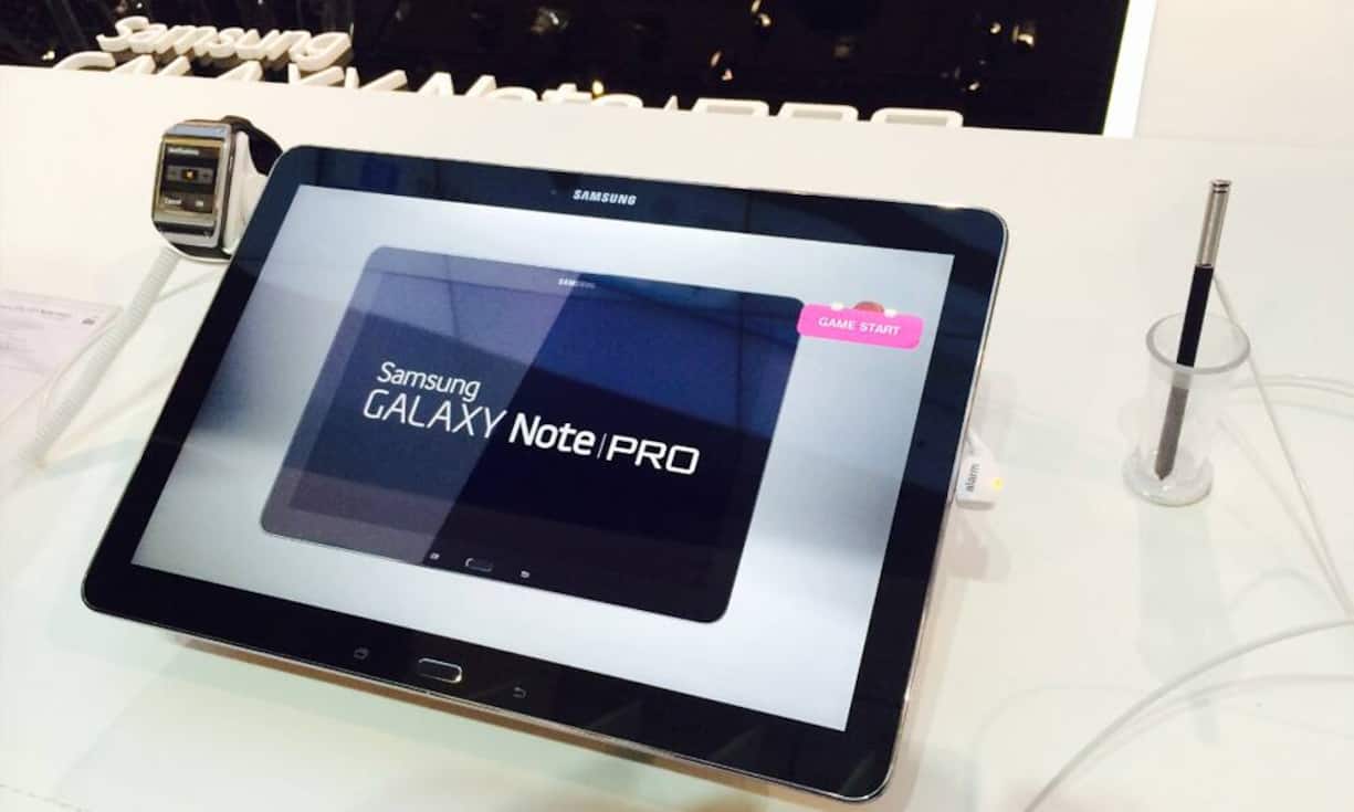 Samsung zeigt seine bereits seit der CES bekannten neuen Tablets. Sie kommen  in 8.4. 10.1 oder 12.2 Zoll, mit Digital Stift (dann heissen sie Galaxy Note Pro) oder ohne (Galaxy Tab Pro). Die Auflösung...