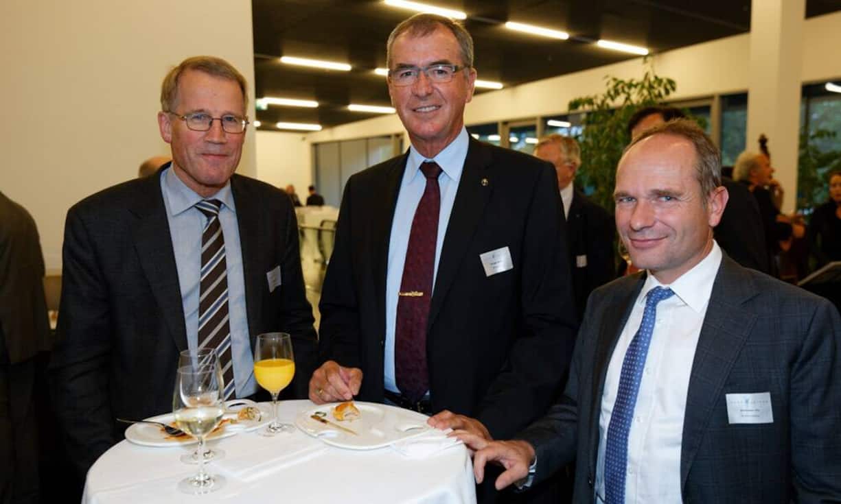 v.l.n.r. Pius Drescher; Swiss ASD, Ulrich Wenger; PR-Berater, Urs Breitmeier; CEO RUAG Holding AG.