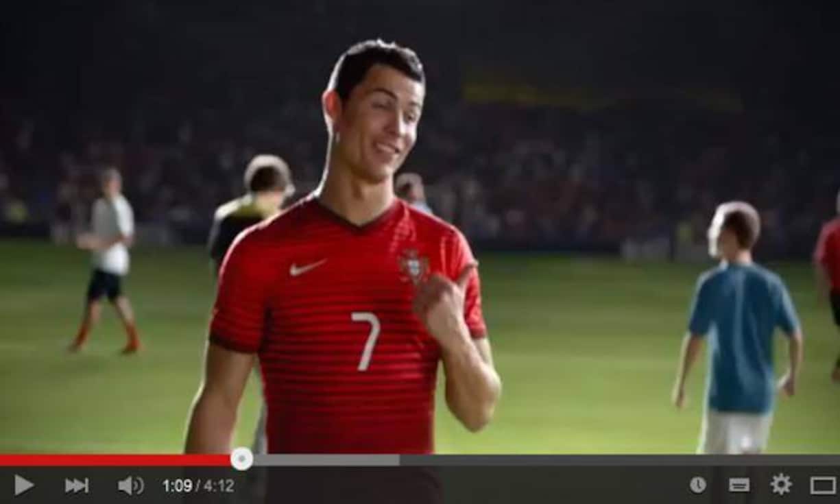 Schon immer mal davon geträumt, Ronaldo zu sein?Platz 3:
«Winner Stays ft. Ronaldo, Neymar Jr., Rooney, Ibrahimovic, Iniesta» von Nike Football