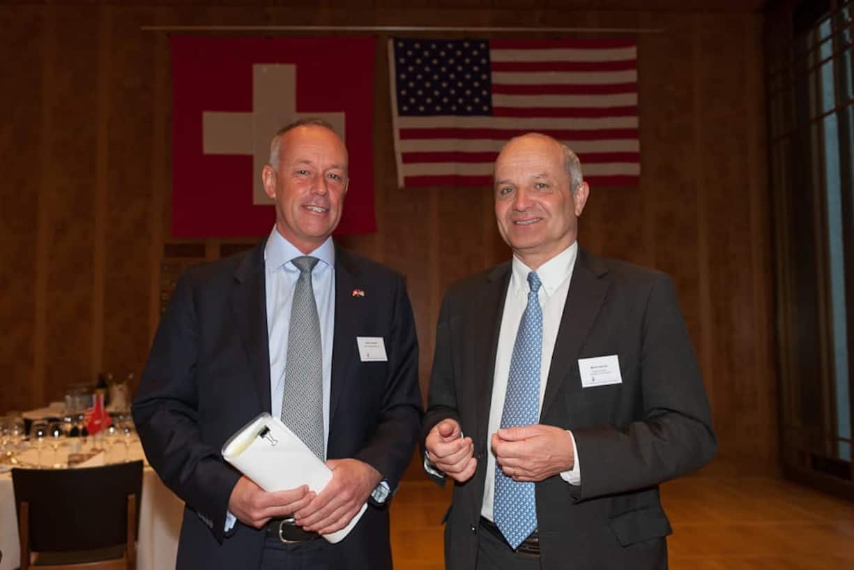 Peter Rothwell, CEO Kuoni; Martin Naville, CEO Swiss-American Chamber of Commerce