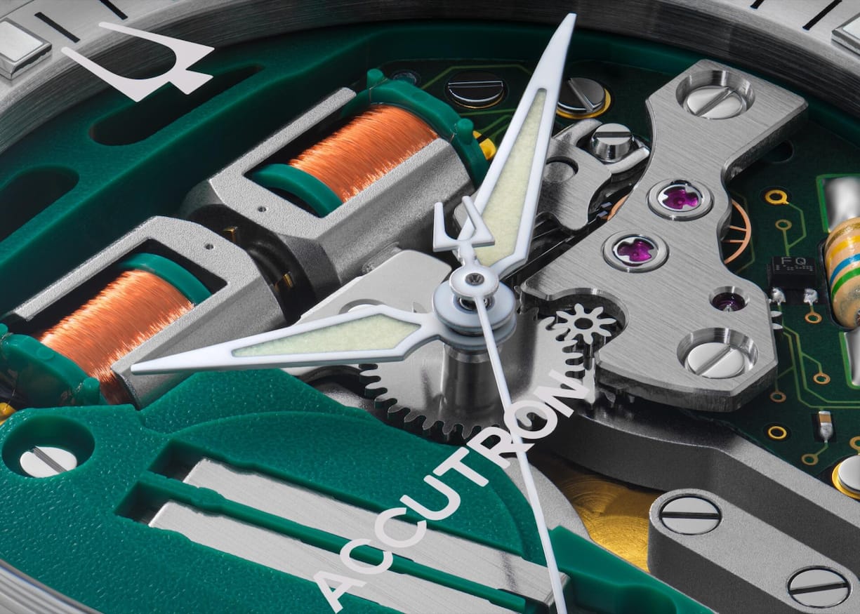 Blick auf das elektromechanische Innere.