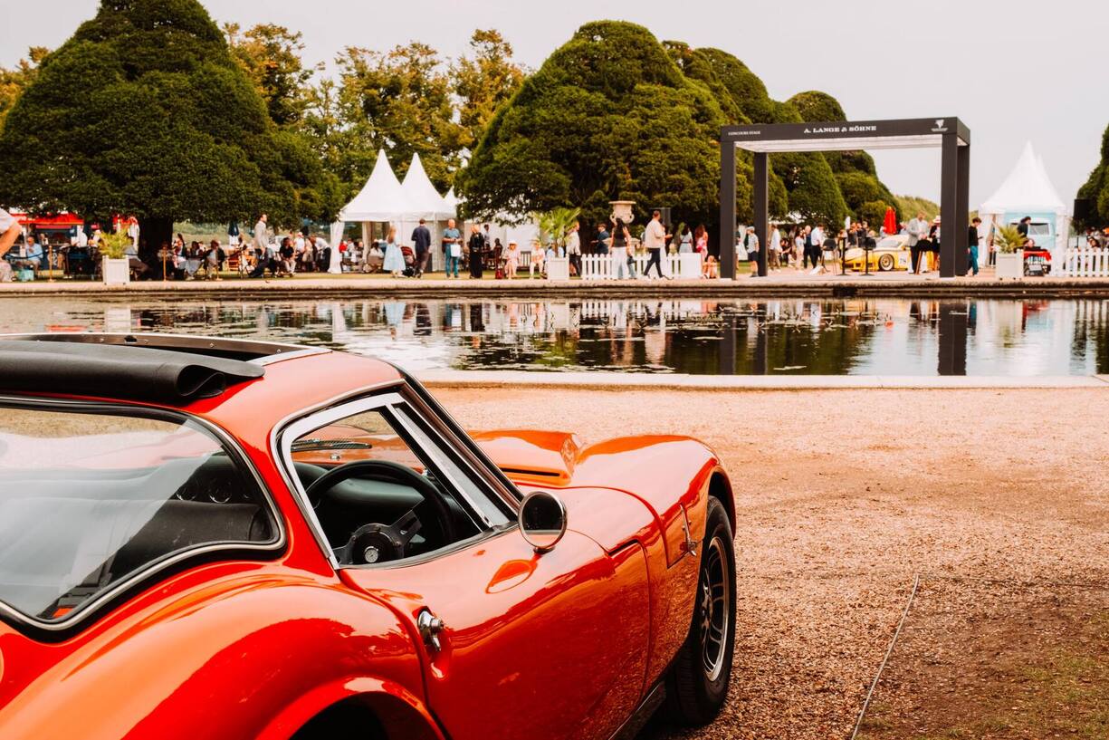 A. Lange & Söhne präsentiert sich an Klassik-Events wie dem Concours of Elegance in Hampton Court Palace.