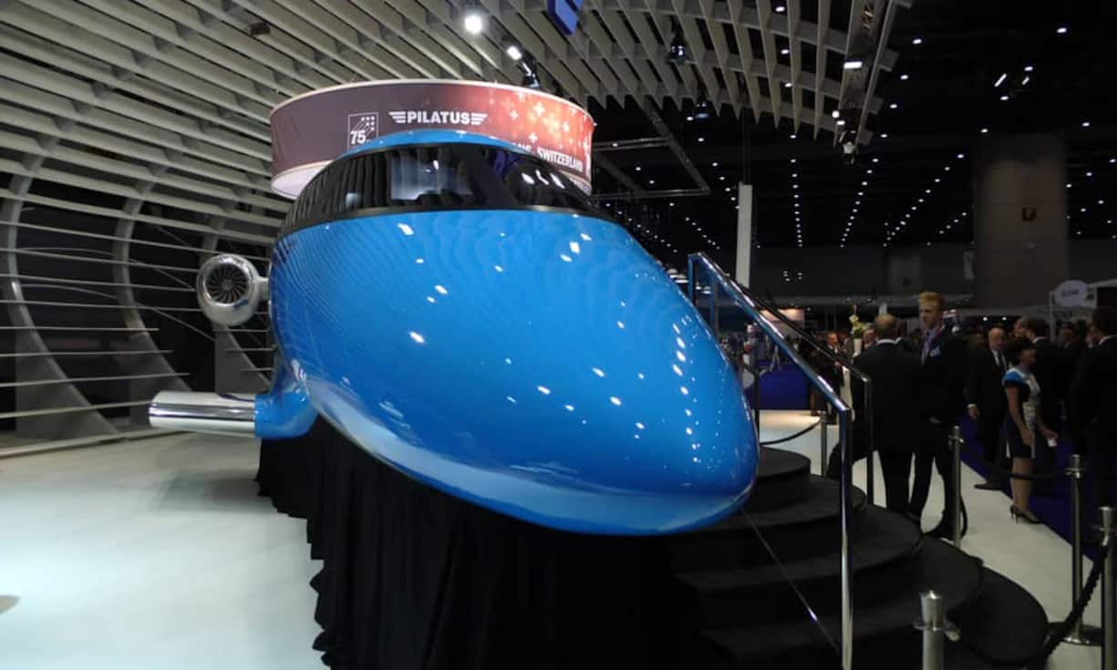 Eine grosse Attraktion ist auch dieses Mal das Modell der PC-24 von Pilatus.