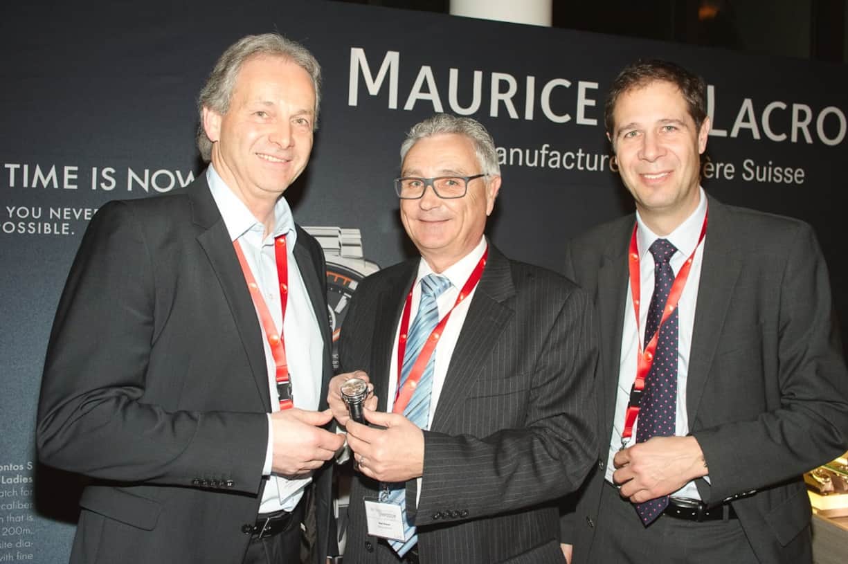 Michael Rindlisbacher, Vorsitzender der Geschäftsleitung, Innova Versicherungen; Beat Riesen, Verkaufsleiter, Maurice Lacroix SA; Markus Voegelin, COO, Coutts International