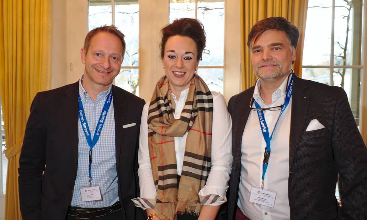 Pascal Böni, CEO & VRP, Remaco Holding AG;
Jana Sisic, Sales Manager, Gallery Metropole Interlaken;
Patrik Mohler, Managing Director, Mohler Burkhard & Partner AG