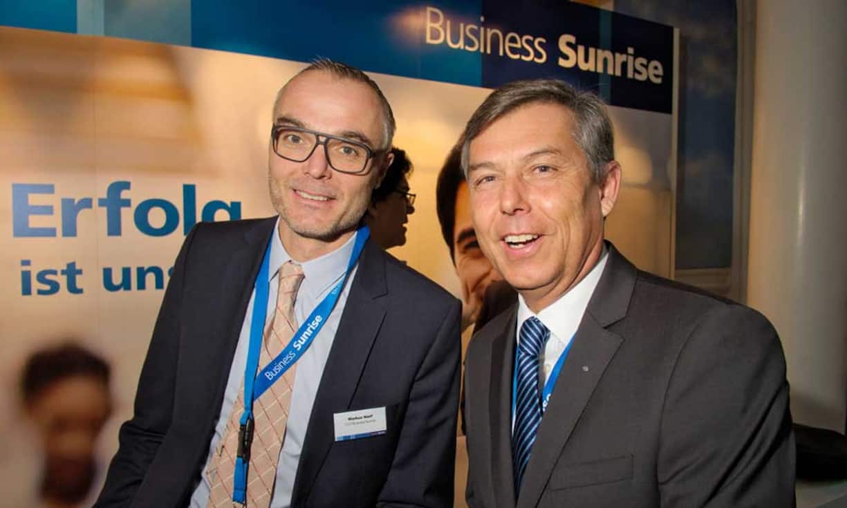 Markus Naef, CCO, Sunrise Communications AG;
Michael Schallhart, Leiter Services, Flughafen Zürich AG
