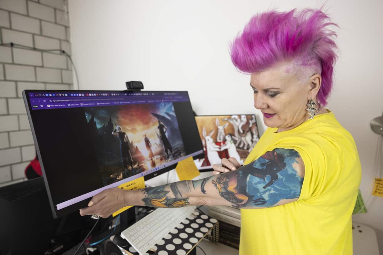 Vermisst «die Punk-Kreativität und das Chaos von früher»: Kelly Vero mit ihrem «Final Fantasy»-Tattoo.