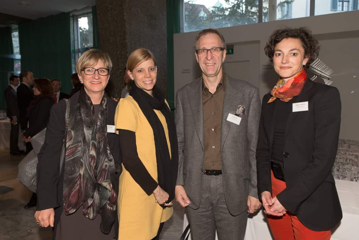 Ingrid Ziegler, Annex Werbe AG; Dominique Meier, Notenstein Privatbank AG; Urs Bischof, Annex Werbe AG; Dagmar Laub-Gall, Raiffeisen Schweiz