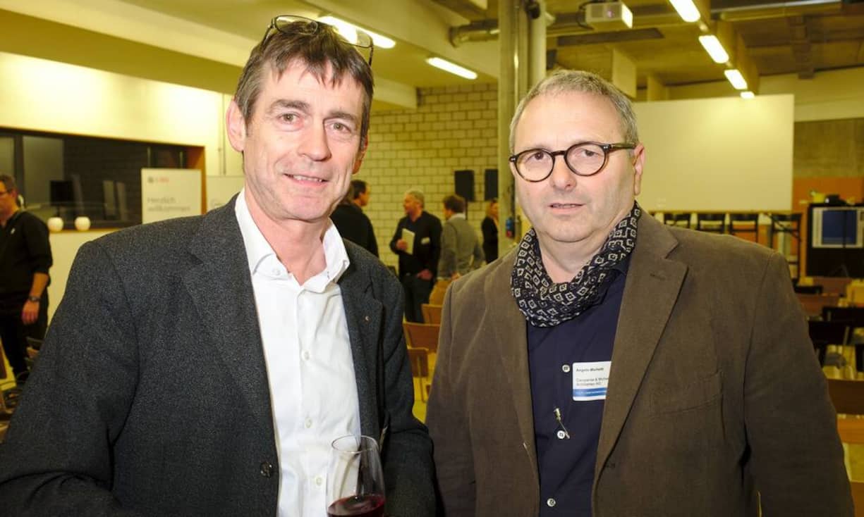 Markus Läderach, Geschäftsführer, Otto Läderach AG OLWO;
Angelo Michetti, Gründer & Partner, Campanile & Michetti Architekten AG