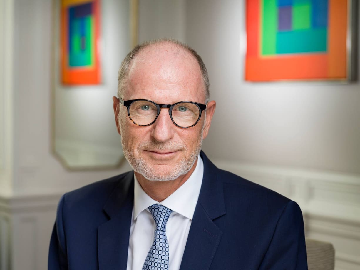 Portrait of Bernhard Hodler, CEO of private bank Julius Baer, taken at the bank's headquarters in Zurich, Switzerland, on August 22, 2018. (KEYSTONE/Bernhard Hodler)Bernhard Hodler, CEO der Privatbank Julius Baer, portraitiert am 22. August 2018 in die Bank am Hauptsitz in Zuerich. (KEYSTONE/Gaetan Bally)
