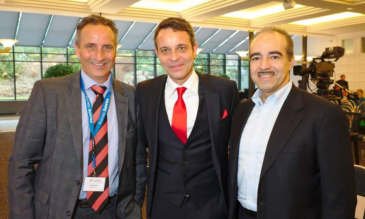 Peter Schöpfer, Group CMO, Avaloq Evolution AG;
Bernhard Heusler, Präsident, FC Basel;
Francisco Fernandez, CEO, Avaloq Evolution AG