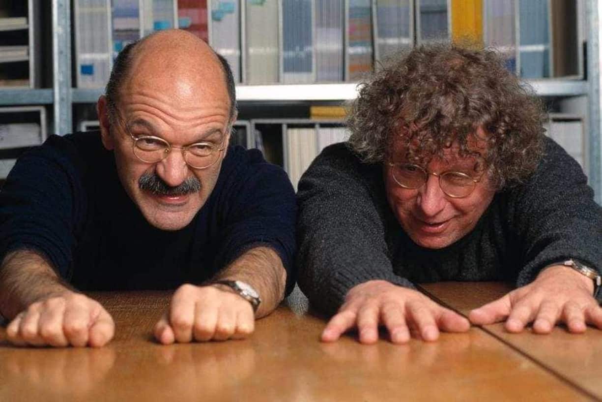 Göbi Kantenbein (l.) und Benedikt Loderer im Jahr 2001.