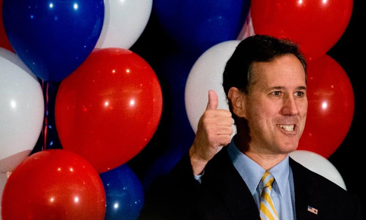 Rick Santorum – «Restore the American Dream for Hardworking Families»Die gleiche Zielgruppe hatte auch Ex-Senator Rick Santorum im Visier.