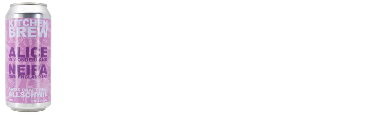 Bierdose von Kitchen Brew: Das NEIPA Alice in Wonderland