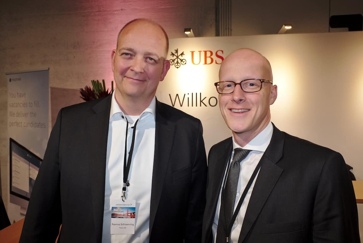 Rasmus Schioenning, Partner, Trintco GmbH;
Christian Friedrich, Kundenberater KMU, UBS Switzerland AG (v.l.n.r.)