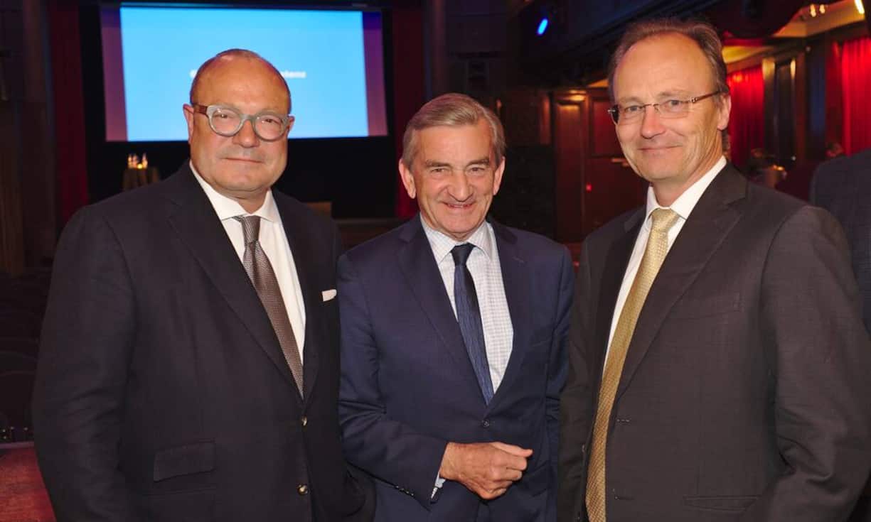 Andreas Schmid, Präsident Flughafen Zürich; Thomas Isler, Präsident Zürcherische Arbeitgeber Organisationen; Markus Neuhaus, VRP PwC