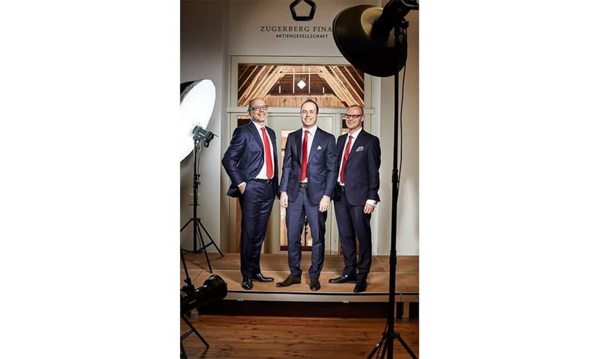 Zugerberg Finanz: Maurice Pedergnana, Timo Dainese und Gregor Widler (v.l.)