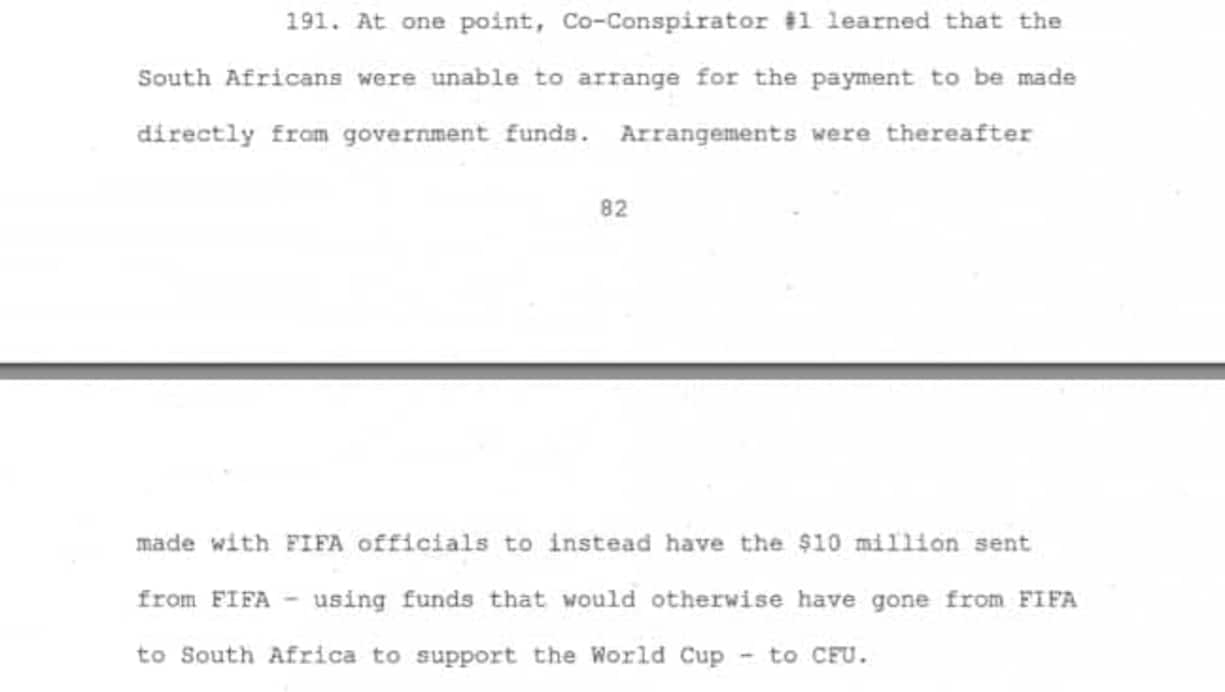 Statt aus Südafrika Millionen von Fifa-Konten überwiesen.