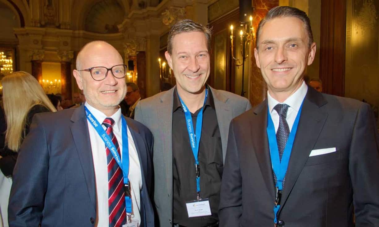 Adrian Parpan, CEO, Würth Financial Services AG; Urs R. Burger, CEO, Advantis Versicherungsberatung AG; Urs Bleisch, CEO, Funk Insurance Brokers AG