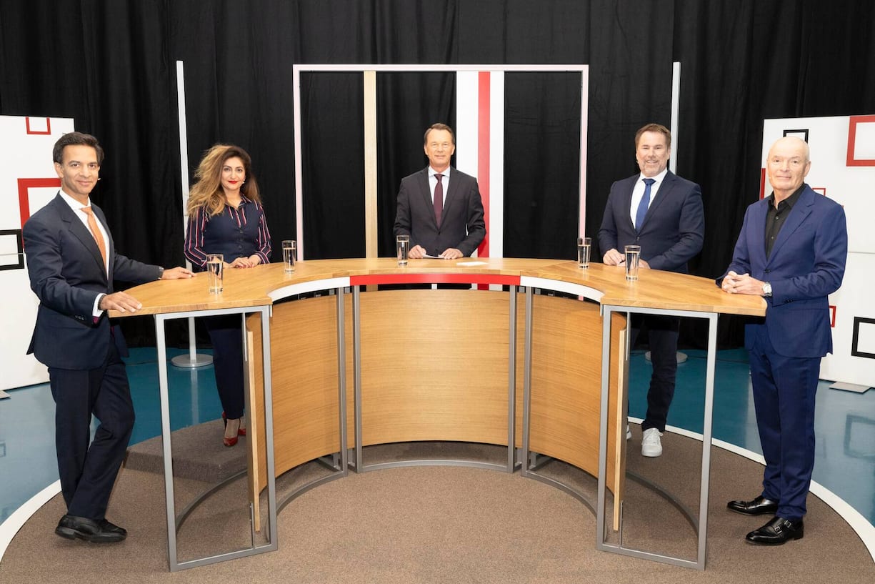 Von links: Rahul Sahgal, Sibel Arslan, Dirk Schütz, Jan Jenisch, Peter Friedli.