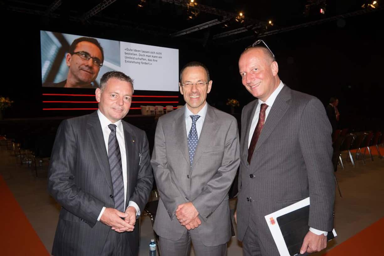 Thomas Sieber, CEO Orange Communications SA; Lino Guzzella, Rektor ETHZ; Roger de Weck, Generaldirektor SRG