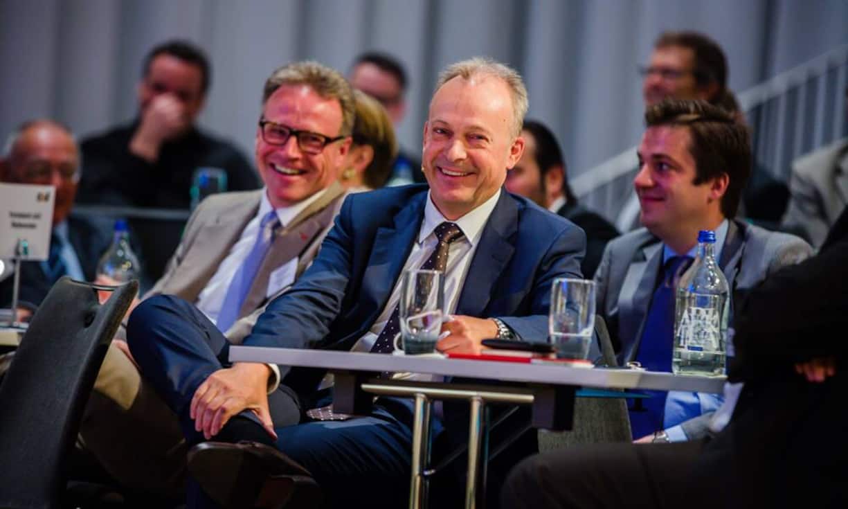 Andreas Meyer, CEO der SBB AG mit Urs Schaeppi, Asut-Vorstand / CEO der Swisscom AG