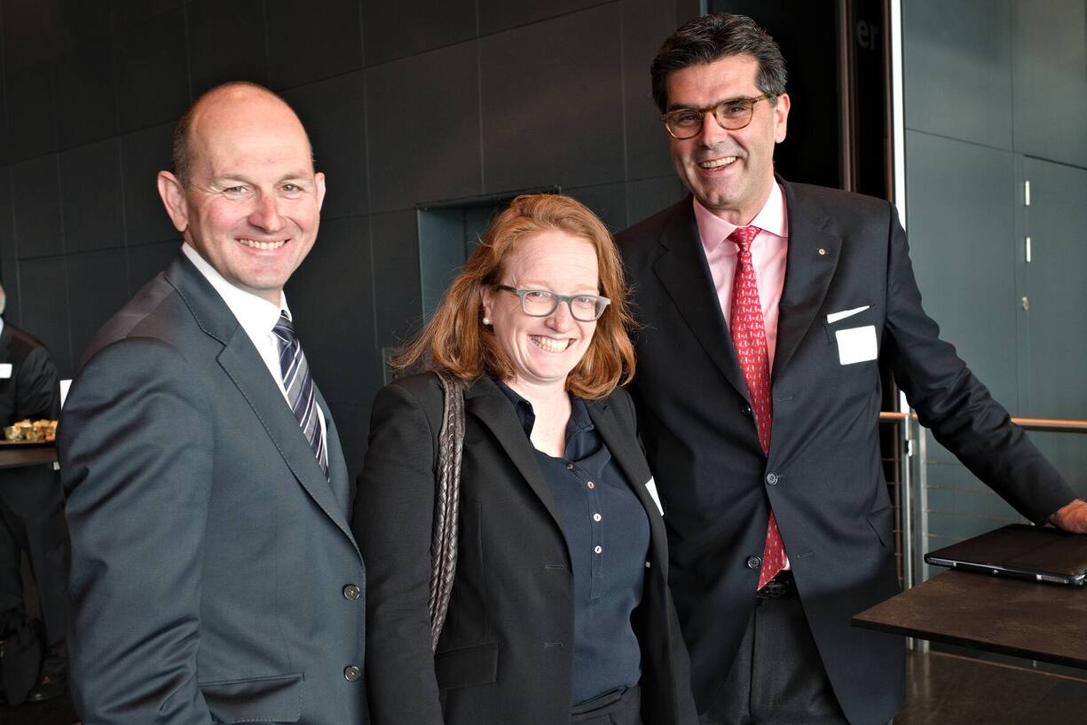 Christof Reichmuth, Verwaltungsratspräsident, Reichmuth & Co. AG; Barbara Vannotti, Vorsitzende der Geschäftsleitung, Banque Cramer & Cie AG; Veit de Maddalena, Präsident des Verwaltungsrates, Bellevue Group