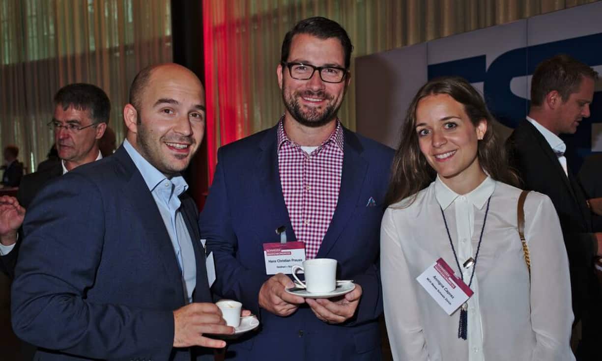 Giuseppe Di Santo, Key Account Manager, neidhart + schön ag;
Hans Christian Preuss, Leiter Verkauf und Business Development, neidhart + schön ag;
Annigna Caprez, Head Communications, MCH Messe Schweiz (Zürich) AG